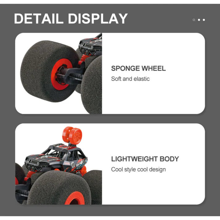 2.4G Lightweight RC Stunt Car with Sponge Wheels & Water Spray